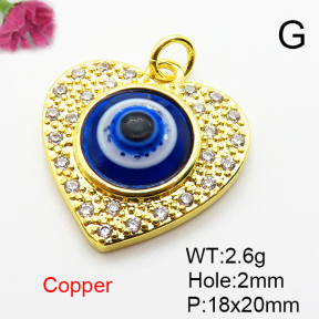 Fashion Copper Pendant  Micro Pave Cubic Zirconia & Enamel  XFPC04553aajl-L024