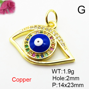 Fashion Copper Pendant  Micro Pave Cubic Zirconia & Enamel  XFPC04571aajl-L024