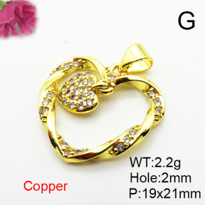 Fashion Copper Pendant  Micro Pave Cubic Zirconia  XFPC04672aajl-L024