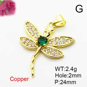 Fashion Copper Pendant  Micro Pave Cubic Zirconia  XFPC04747aajl-L024