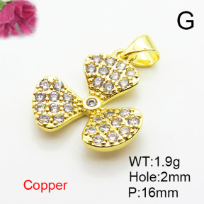 Fashion Copper Pendant  Micro Pave Cubic Zirconia  XFPC04753aajl-L024