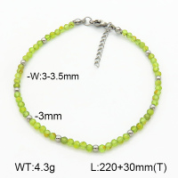 Stainless Steel Anklets  Peridot  7A9000229vhha-908