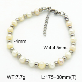 Stainless Steel Bracelet  Cultured Freshwater Pearls  7B3000158ahjb-908