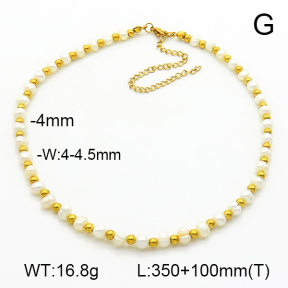 Stainless Steel Necklace  Cultured Freshwater Pearls  7N3000121biib-908
