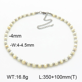 Stainless Steel Necklace Cultured Freshwater Pearls  7N3000122vihb-908
