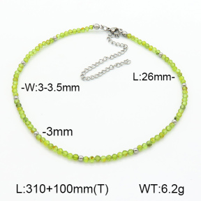 Stainless Steel Necklace Peridot  7N4000441vhov-908