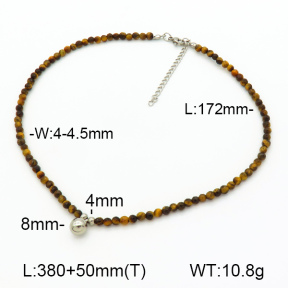 Stainless Steel Necklace Tiger Eye  7N4000463vhov-908