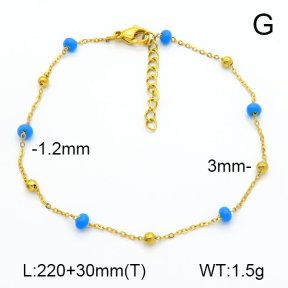 Stainless Steel Anklets  7A9000274aaki-G023