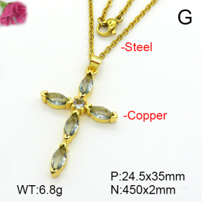 Fashion Copper Necklace  F7N401554ablb-L017