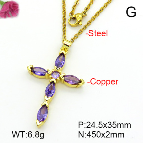 Fashion Copper Necklace  F7N401555ablb-L017