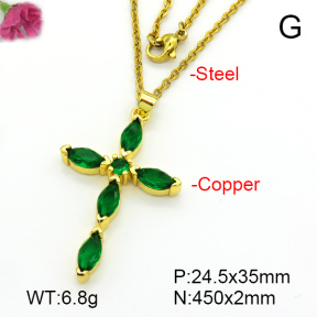 Fashion Copper Necklace  F7N401558ablb-L017