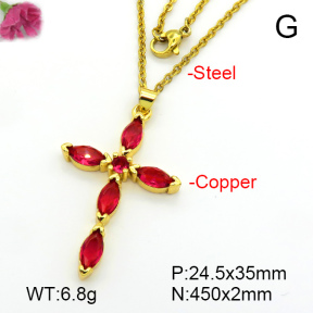 Fashion Copper Necklace  F7N401559ablb-L017