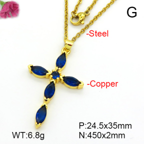 Fashion Copper Necklace  F7N401560ablb-L017
