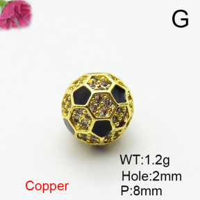Fashion Copper Accessories  Micro Pave Cubic Zirconia & Enamel  XFF00965aaji-L035