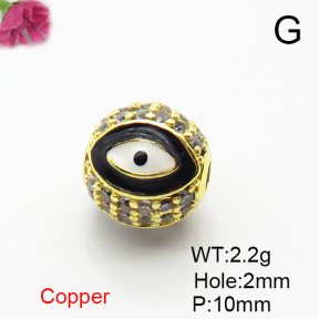 Fashion Copper Accessories  Micro Pave Cubic Zirconia & Enamel  XFF00986aaik-L035