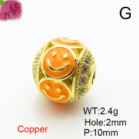 Fashion Copper Accessories  Micro Pave Cubic Zirconia & Enamel  XFF01004vaia-L035