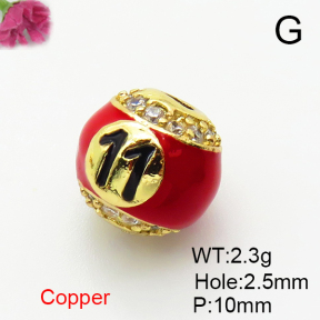 Fashion Copper Accessories  Micro Pave Cubic Zirconia & Enamel  XFF01019aaih-L035
