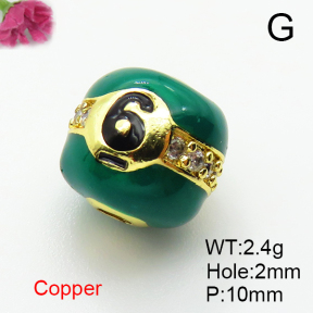 Fashion Copper Accessories  Micro Pave Cubic Zirconia & Enamel  XFF01029aaho-L035