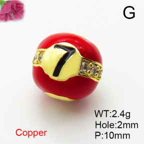 Fashion Copper Accessories  Micro Pave Cubic Zirconia & Enamel  XFF01030aaho-L035