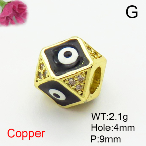 Fashion Copper Accessories  Micro Pave Cubic Zirconia & Enamel  XFF01042aaij-L035