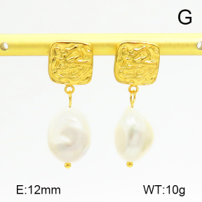 Stainless Steel Earrings  Cultured Freshwater Pearls,Handmade Polished  7E3000081vhkb-066