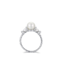 925 Silver Ring  Weight:2.68g  Size:Shell Pearl:7.2mm  5#--9#  JR1205aipm-Y08  RHR1163