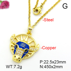 Fashion Copper Necklace  F7N300419vaii-L035