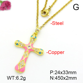Fashion Copper Necklace  F7N300424aaji-L035