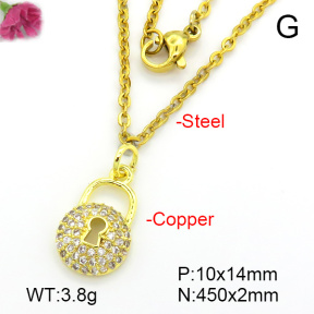 Fashion Copper Necklace  F7N401721aaih-L035