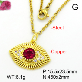 Fashion Copper Necklace  F7N401741aajn-L024