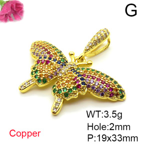 Fashion Copper Pendant  Micro Pave Cubic Zirconia  XFPC05310bhva-L017