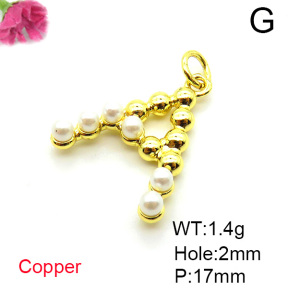 Fashion Copper Pendant  Plastic Imitation Pearls  XFPC05323aajl-L017