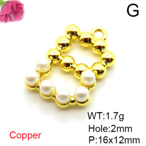 Fashion Copper Pendant  Plastic Imitation Pearls  XFPC05325aajl-L017