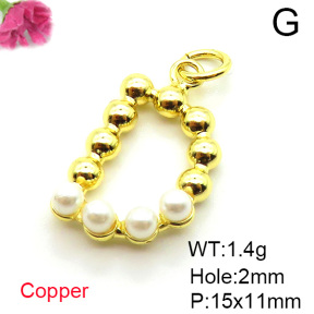Fashion Copper Pendant  Plastic Imitation Pearls  XFPC05329aajl-L017