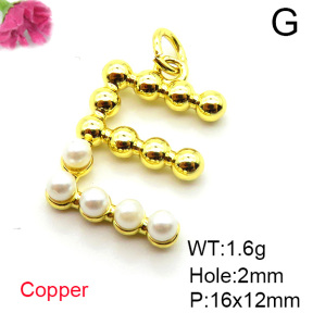 Fashion Copper Pendant  Plastic Imitation Pearls  XFPC05331aajl-L017
