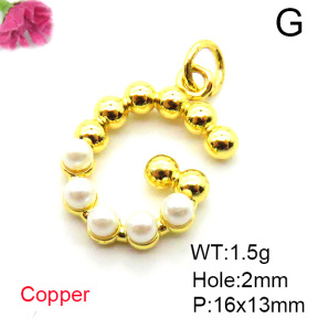 Fashion Copper Pendant  Plastic Imitation Pearls  XFPC05335aajl-L017