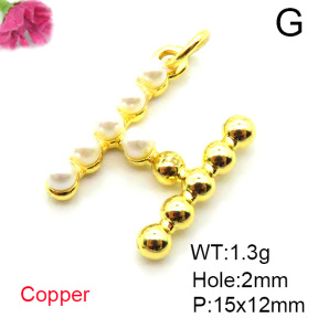 Fashion Copper Pendant  Plastic Imitation Pearls  XFPC05337aajl-L017