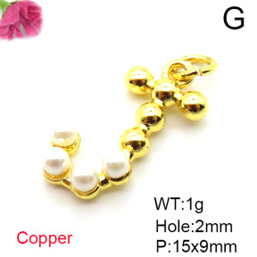 Fashion Copper Pendant  Plastic Imitation Pearls  XFPC05341aajl-L017