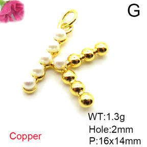 Fashion Copper Pendant  Plastic Imitation Pearls  XFPC05343aajl-L017