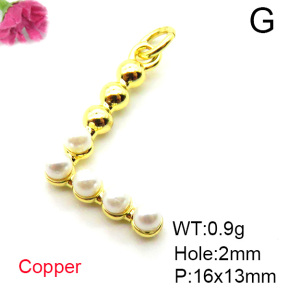 Fashion Copper Pendant  Plastic Imitation Pearls  XFPC05345aajl-L017