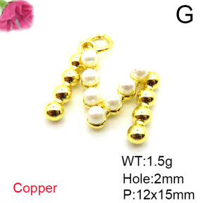 Fashion Copper Pendant  Plastic Imitation Pearls  XFPC05347aajl-L017