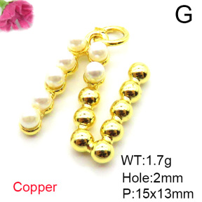Fashion Copper Pendant  Plastic Imitation Pearls  XFPC05349aajl-L017