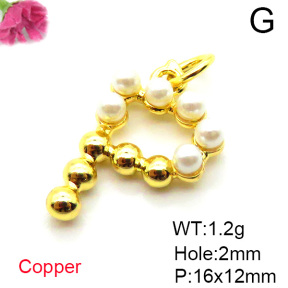 Fashion Copper Pendant  Plastic Imitation Pearls  XFPC05353aajl-L017
