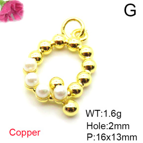Fashion Copper Pendant  Plastic Imitation Pearls  XFPC05355aajl-L017