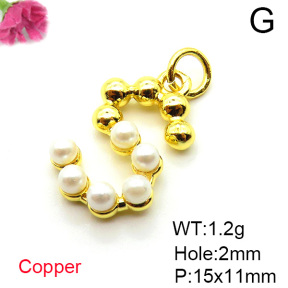 Fashion Copper Pendant  Plastic Imitation Pearls  XFPC05359aajl-L017