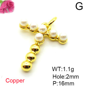 Fashion Copper Pendant  Plastic Imitation Pearls  XFPC05361aajl-L017
