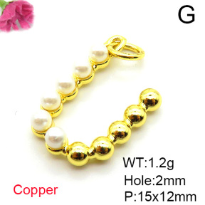 Fashion Copper Pendant  Plastic Imitation Pearls  XFPC05363aajl-L017
