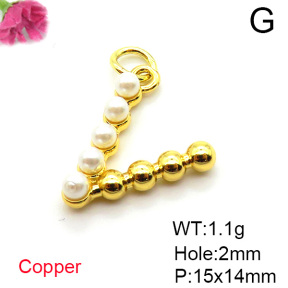 Fashion Copper Pendant  Plastic Imitation Pearls  XFPC05365aajl-L017