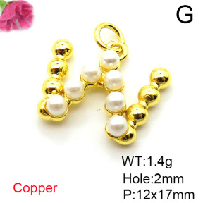 Fashion Copper Pendant  Plastic Imitation Pearls  XFPC05367aajl-L017