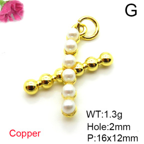 Fashion Copper Pendant  Plastic Imitation Pearls  XFPC05369aajl-L017